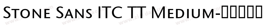 Stone Sans ITC TT Medium字体转换
